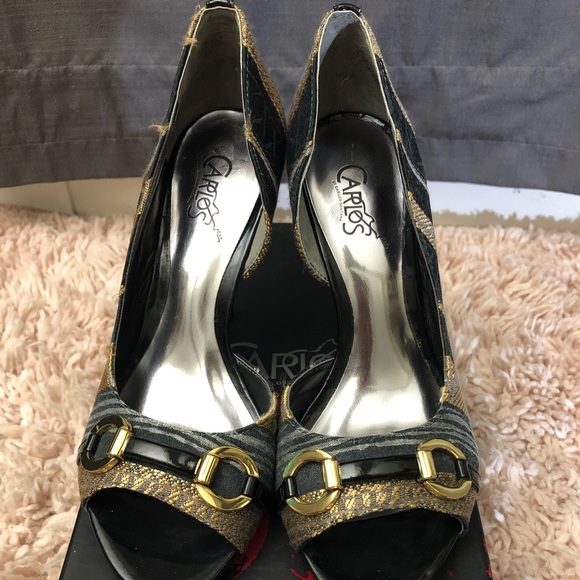 CARLOS SANTANA Roulette Peep-Toe Pumps - Picture 3 of 8